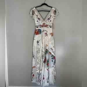 NWT free people X BHLDN embroidered wedding dress